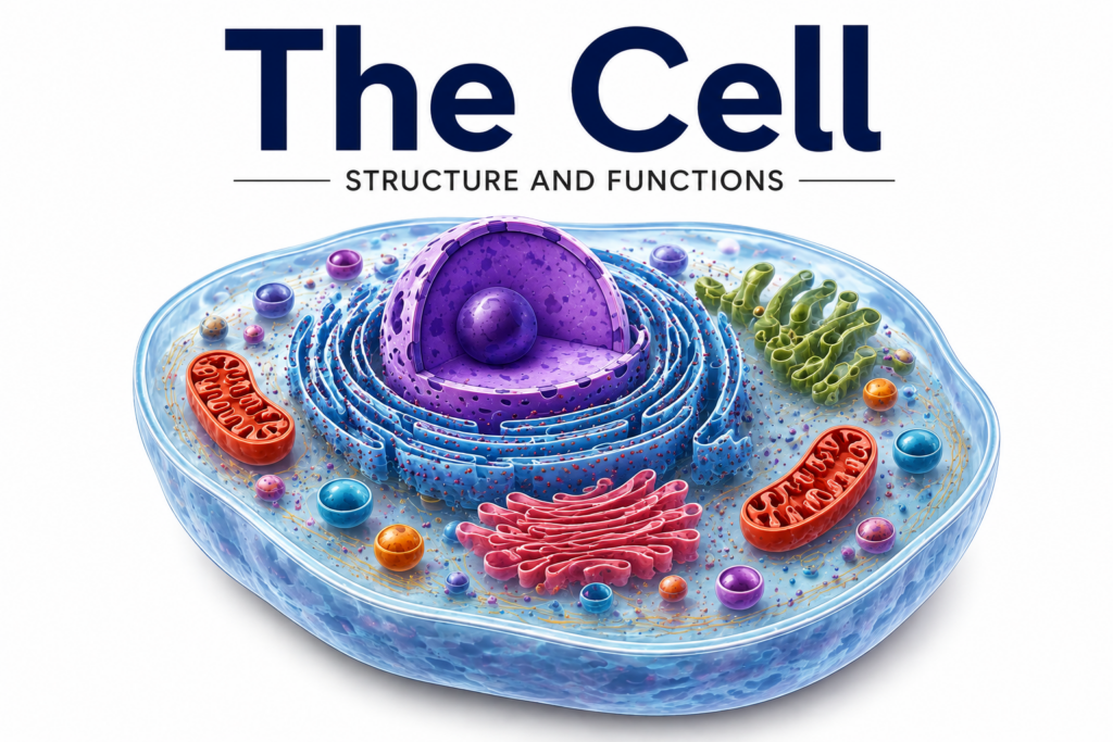 The Cell – Structure, Types, Organelles, Functions, Transport & Cell Division | Class 9–10 Biology